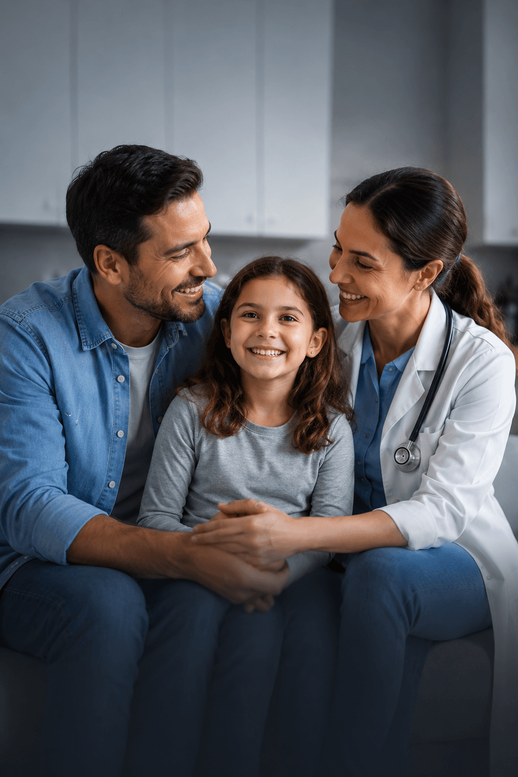 Família representando cuidado e proteção com plano de saúde